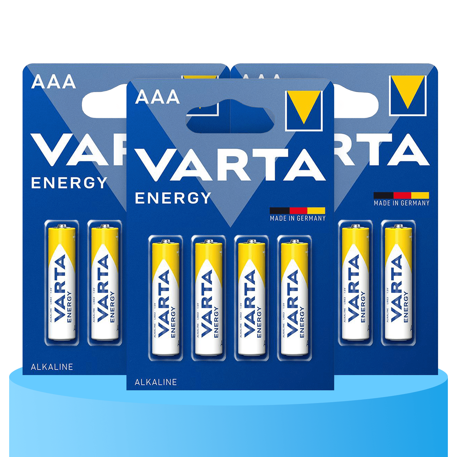 Pilas AAA Alcalinas de Alto Rendimiento, VARTA Energy, Larga Duración, Energía Continua, Ideal para Controles Remotos, Juguetes Electrónicos, Linternas, Lámparas, Relojes, Cámaras y Otros Dispositivos de Uso Diario - VARTA