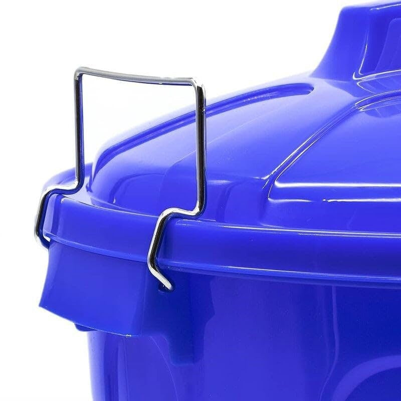 Cubo Basura 100 Litros de capacidad con Tapa. Fabricado en Plastico Resistente, Ideal para Almacenaje de Basura para el Hogar, Oficina o Industria