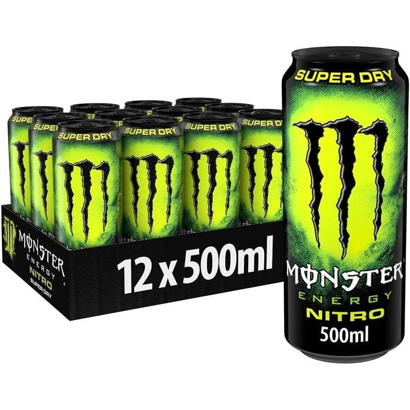 MONSTER ENERGY Bebida Energética, Refresco Energético, Pack 12/24 Latas de 500ml