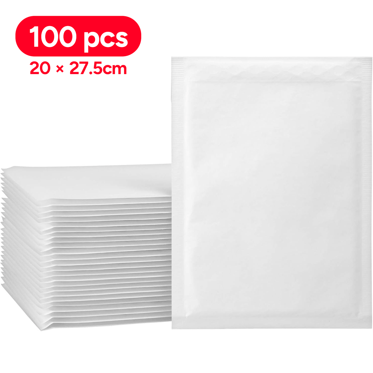 packer PRO 100 Sobres de Burbujas, Sobres Acolchados para Envíos, Blanco, 20x27,5cm