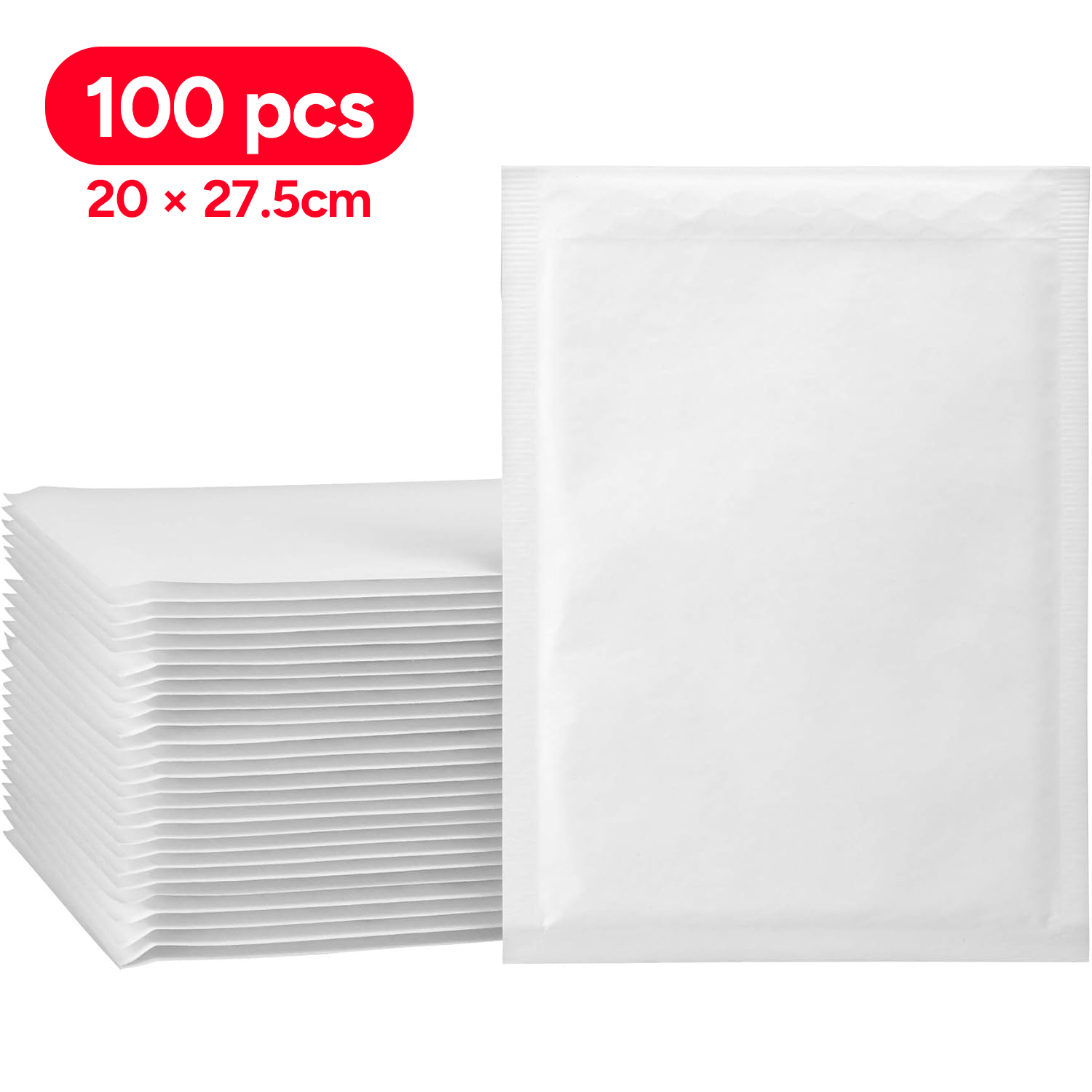 packer PRO 100 Sobres de Burbujas, Sobres Acolchados para Envíos, Blanco, 20x27,5cm