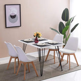 Sillas para Comedor, Sillas de Cocina con Asiento Blando, Tapizado y Patas Resistentes de Madera de Haya
