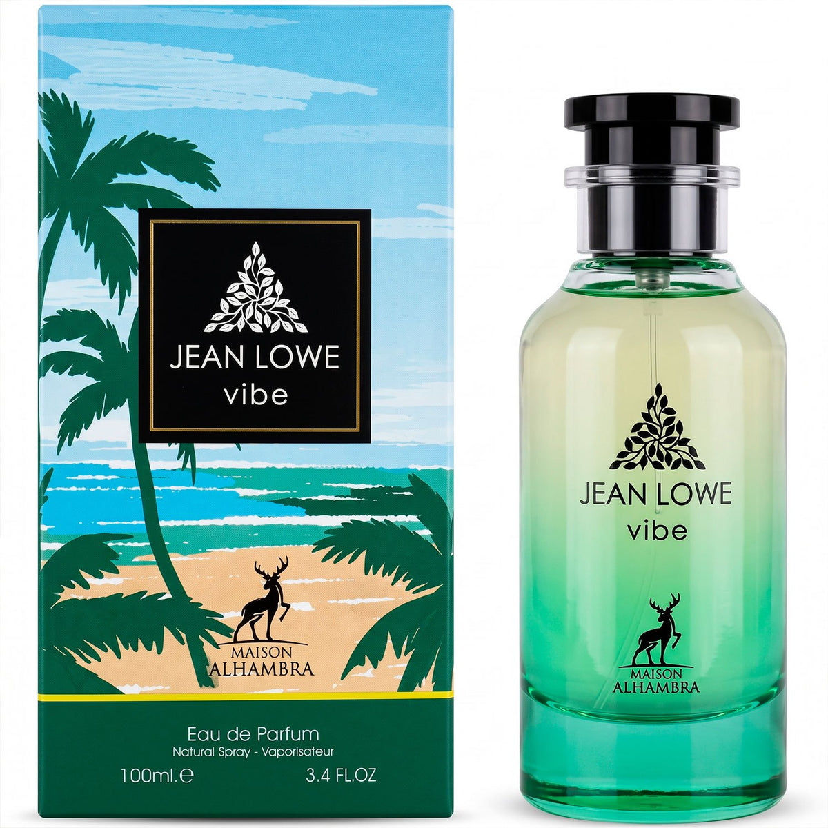 Maison Alhambra Jean Lowe Vibe Eau de Parfum Unisex, Aroma Fresco y Cítrico, 100 ml