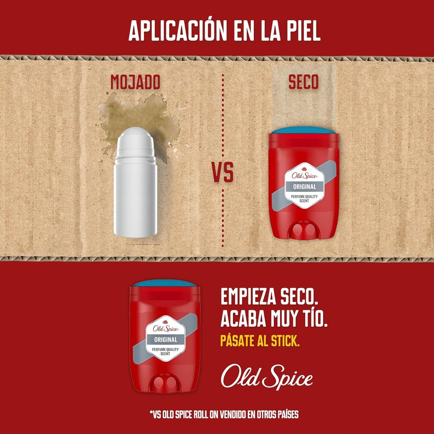 Old Spice Original Pack 6 Desodorante en Barra Para Hombres, Fresco 24 Horas, Ideal para Uso Diario, Perfume Duradero, Sin Aluminio, Fragancia Excepcional a Canela, Vainilla y Cítricos, Protección Contra El Mal Olor, 50ml por Barra