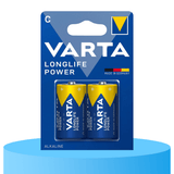 Pilas C Alcalinas de Alto Rendimiento, VARTA Longlife Power, Ultra Larga Duración, Energía Potente y Continua, Ideal para Juguetes, Linternas, Radios, Reproductores de CD, Robots, Cámaras, Altavoces y Otros Dispositivos de Alta Demanda Energética - VARTA