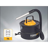 Aspirador para cenizas, polvo, horno, chimenea y sistemas de calefacción, así como la limpieza general de escombros y pelos de mascotas. 1000W 15 litros 40 cm - Power Plus