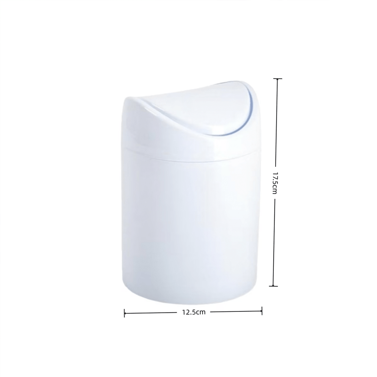 Papelera Pequeña, Tapa Basculante, Plástico Duradero que garantiza Ligereza, Resistencia y Fácil Limpieza., Perfecta para Residuos Pequeños en Baños, Oficinas o Dormitorios,
