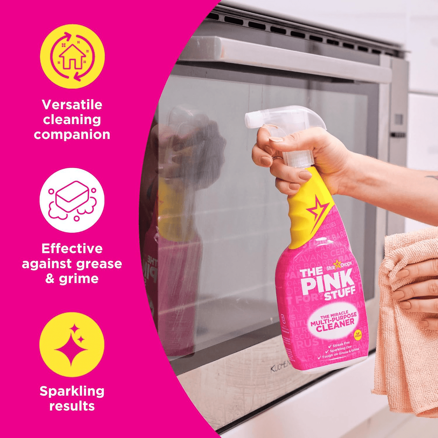 Stardrops The Pink Stuff Limpieza Hogar, Limpiador Profundo Multiusos, Ideal para Limpiar la Suciedad Persistente, Grasa y Mugre