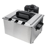 Freidora de Aceite, Freidora Eléctrica con 5 Litros de Capacidad, Ventana Superior en la Tapa, Desmontable para facilitar la Limpieza, Cesta de Gran Capacidad, Hecha de Acero, 2000 W, 39,5 x 37 x 28 cm