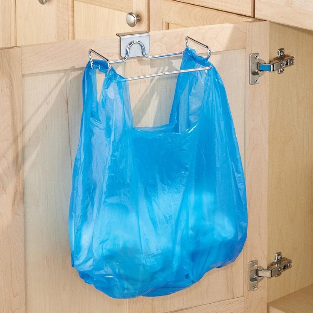 Soporte para Bolsas de Basura, Hecho en Acero de Máxima Calidad, Ideal para Optimizar y Ahorrar Espacio, Colocación Sencilla y Práctica, Compacto y Versátil, Ideal para la Cocina, 30 x 16 x 6 cm