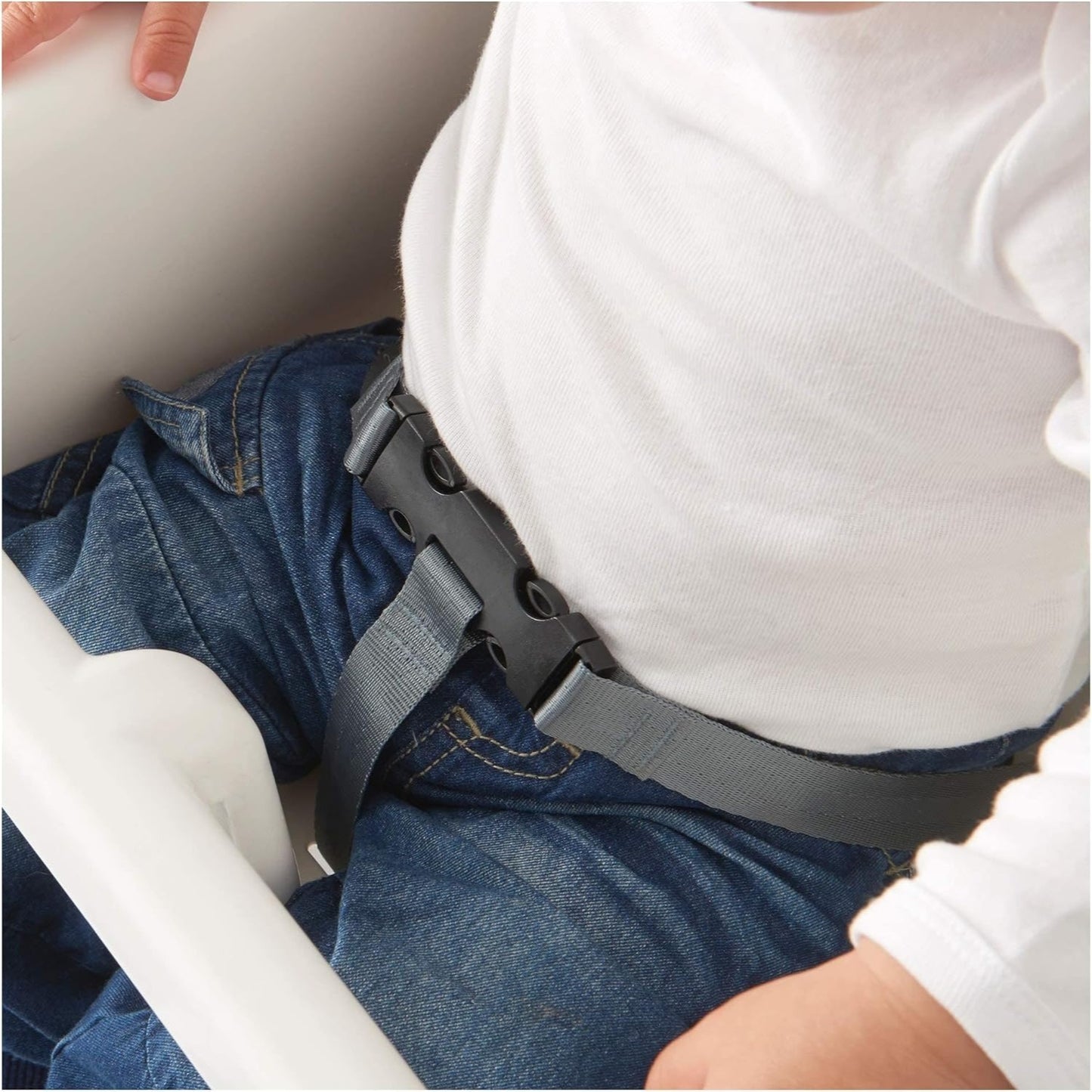 Trona Bebe Portátil, Fácil de Desmontar y Transportar, Segura, Estable y Resistente, Incluye Cinturón de Seguridad, Trona Bebé para Comer