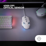 Mars Gaming MM024, Ratón Gaming RGB, Sensor Óptico 4000 dpi, Switches Mecánicos Huano, Iluminación RGB Flow, Ajuste On-The-Fly 1200/2400 / 3200/4000 dpi, Compatibilidad Multiplataforma, Blanco