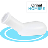Orinal Portátil Hombre, Orinal Hombre Orinal Adulto ideal para Personas que deban Permancecer en cama o que no puedan Levantarse, Diseño Anatómico de Botella, Diámetro Interno: 48.5 mm, Capacidad total de 1 Litro