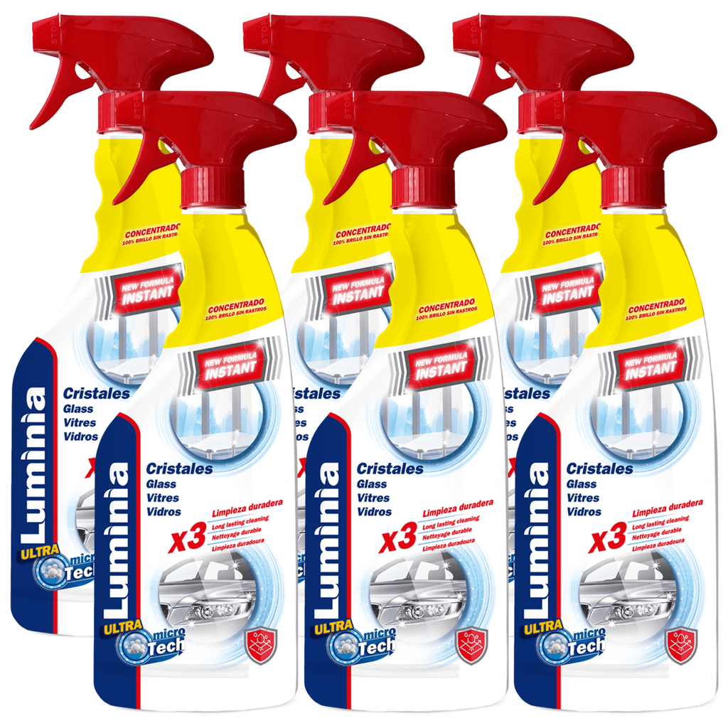 Luminia Limpia Cristales Concentrado Ultra Micro Tech, Limpieza Duradera Triple, Ideal para Cristales y Ventanas, 750ml por Botella
