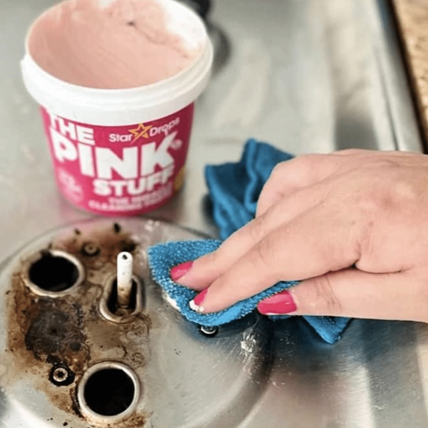 The Pink Stuff Limpieza Hogar Pasta Limpiadora Multiusos ideal para Eliminar Manchas, Grasa y Suciedad, Eficaz y Concentrado, Fácil Aplicación, 2 Unidades de 850g