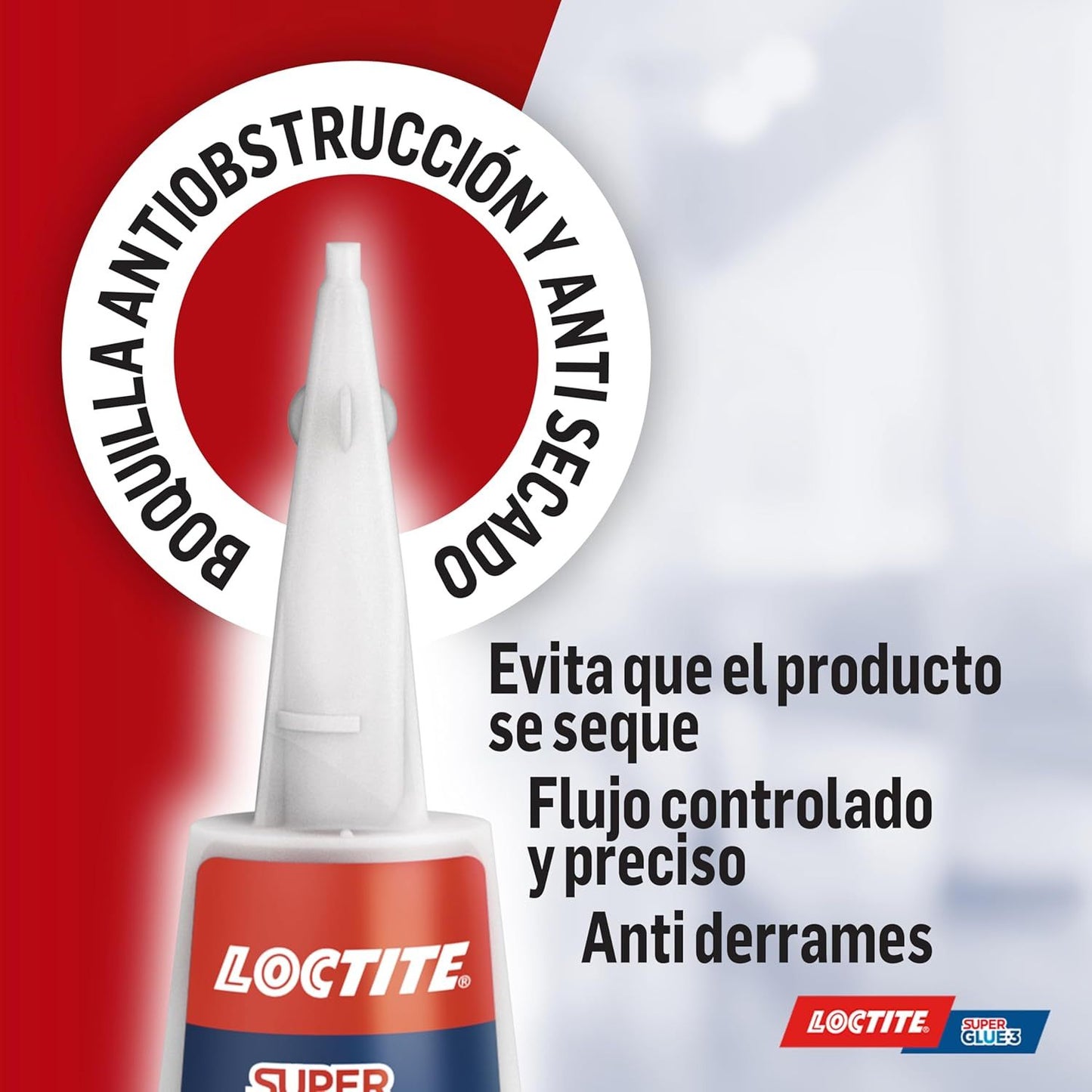 Loctite Super Glue-3 Precisión, Pegamento Transparente de Máxima Precisión, Pegamento Instantáneo Triple Resistente, Adhesivo Universal con Goteo Fácil de Regular, 5g