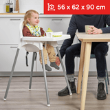 Trona Bebe Portátil, Fácil de Desmontar y Transportar, Segura, Estable y Resistente, Incluye Cinturón de Seguridad, Trona Bebé para Comer