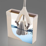 Mopa Esponja Autoescurrido, Fregona Mopa Esponja Autoescurrible para Limpiar Suelos, Paredes, Ventanas, Techos y Muebles. Cubo con Sistema de Lavado y Escurrido de Mopa, Limpia en Seco y Mojado, Fabricado en PP, Acero y Esponja de PVA