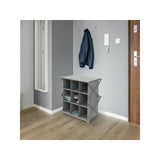 Organizador Zapatos Plegable Multiusos con 9 Compartimentos, Estructura de Metal Resistente, Tejido Transpirable, No necesita Montaje, Ocupa poco Espacio