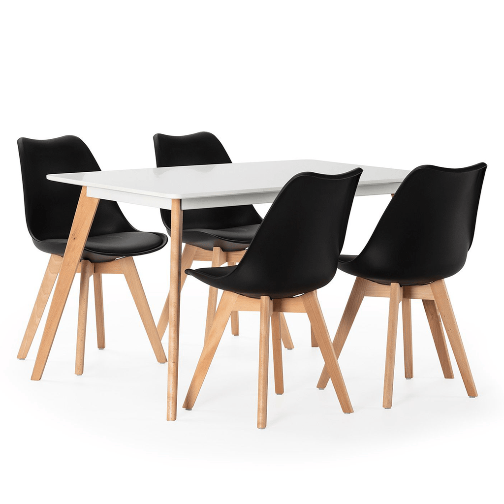 Sillas para Comedor, Sillas para Cocina con Asiento Blando, Tapizado y Patas Resistentes de Madera de Haya, Sillas Nórdicas Minimalistas, 49.5 x 44 x 79.5 cm