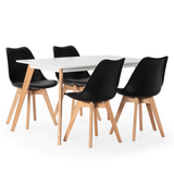 Sillas para Comedor, Sillas para Cocina con Asiento Blando, Tapizado y Patas Resistentes de Madera de Haya, Sillas Nórdicas Minimalistas, 49.5 x 44 x 79.5 cm