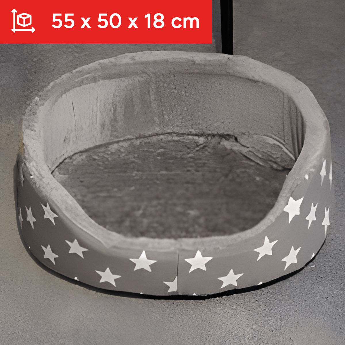 Cama para el Perro con Fondo Acolchado y Suave, Cama Gato, Cama para Mascotas, Bordes Suaves y Redondeados, Base Antideslizante, Aporta Sensación de Seguridad, Diseño Confortable para Mascotas: Soporte para la Cabeza y Cuello