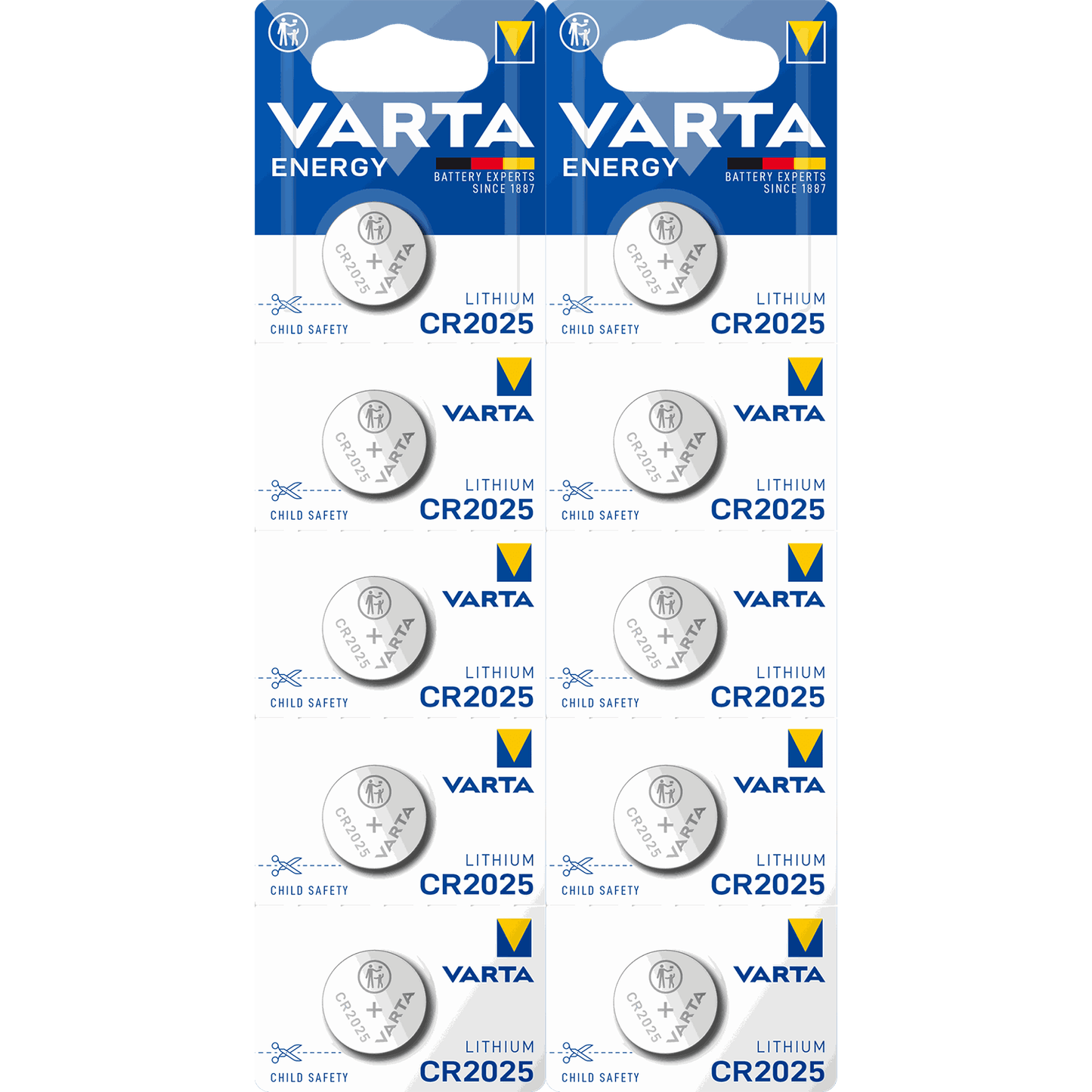 Pilas Boton CR2025 de Litio de Alto Rendimiento, Larga Duración, Ideal para Relojes, Controles Remotos, Calculadoras, Básculas, Audífonos, Juguetes y Otros Dispositivos Pequeños - VARTA