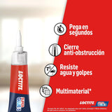 Loctite Super Glue-3 Original, Pegamento Universal con Triple Resistencia, Adhesivo Transparente, Pegamento Instantáneo Líquido, Fuerza Instantánea, Ideal para Cualquier Material, 2 x 2 g