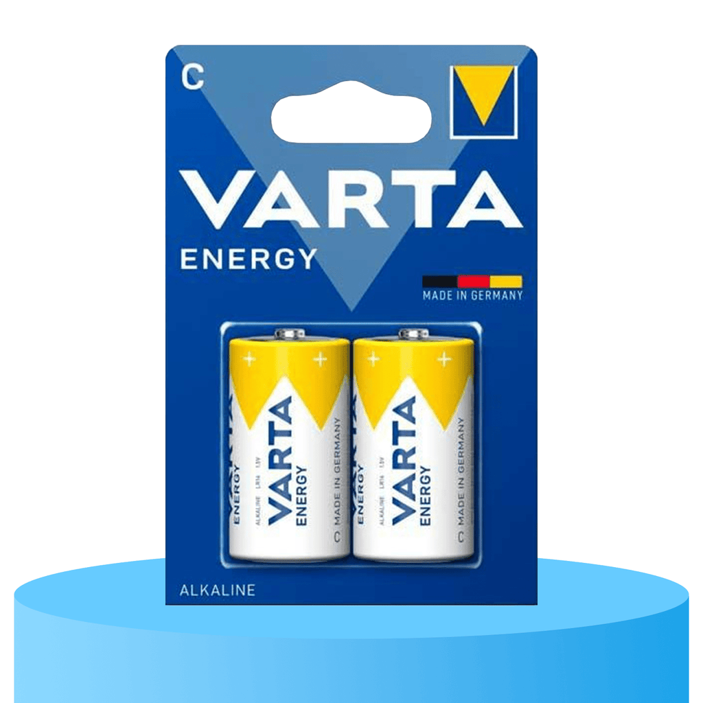 Pilas C Alcalinas de Alto Rendimiento, VARTA Energy, Larga Duración, Energía Continua, Ideal para Juguetes, Linternas Medianas, Radios Portátiles, Equipos de Audio y Otros Dispositivos de Consumo Moderado - VARTA