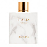 Rayhaan Italia Eau de Parfum, Perfume Árabe de Aroma Fresco y Envolvente con Notas Cítricas, Dulce y Especiado con Bergamota, Limón, Miel, Canela y Vainilla, 100 ml