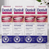 Denivit Pasta de Dientes Anti-manchas Intensivo, Eficaz en Eliminación de Manchas y para Dientes Visiblemente Blancos en 10 Días, 4 Tubos de 50ml