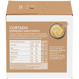 NESCAFÉ Dolce Gusto Cortado Espresso Macchiato, 90 Cápsulas de Café, Intensidad 8, Notas a Almendra Tostada, Para Cafeteras Dolce Gusto, 90 Cápsulas