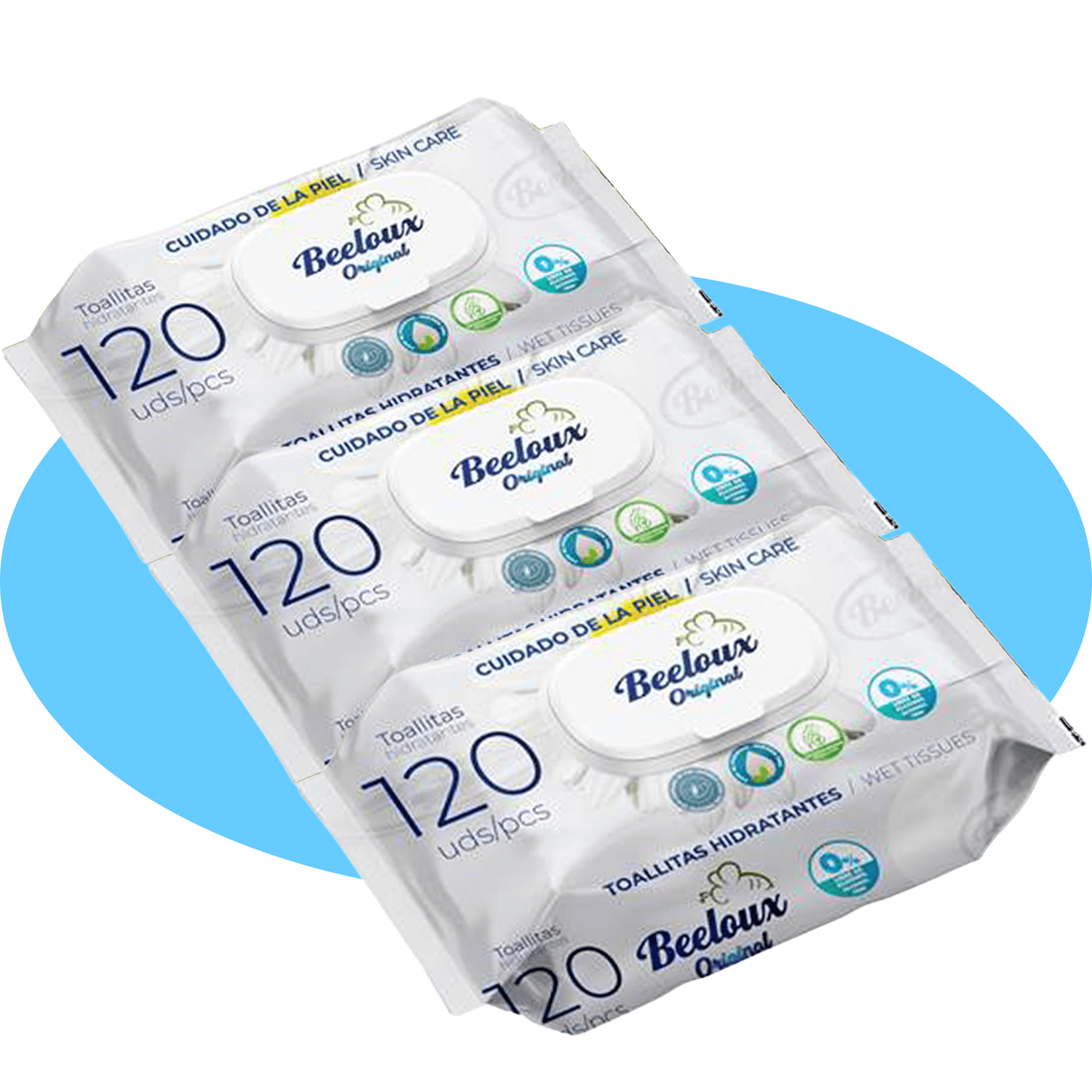 Toallitas Húmedas, Cuidado e Hidratación Profunda, Fibras Ultrasuaves ideales para Piel Sensible, Perfume Fresco, Packs de 3/6/9/12 Unidades, 360/720/1080/1440 Toallitas