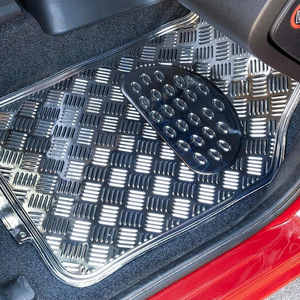 Alfombrillas Coche Antideslizantes, Set 4 Alfombrillas Universales para Coche, Hechas de PVC Duradero y Resistente, Instalación Fácil y Protección Completa para el Interior del Vehículo, Fácil de Limpiar