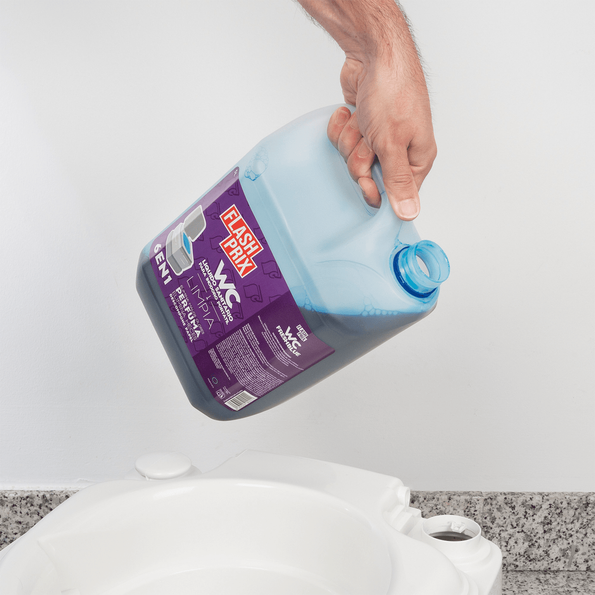 Liquido WC Portátil, Limpia a Profundidad, Neutraliza Olores, Deshace Residuos Orgánicos y Papel, 5L