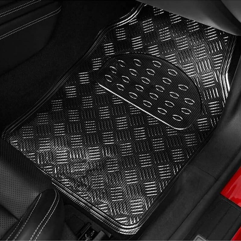 Alfombrillas Coche Antideslizantes, Set 4 Alfombrillas Universales para Coche, Hechas de PVC Duradero y Resistente, Instalación Fácil y Protección Completa para el Interior del Vehículo, Fácil de Limpiar