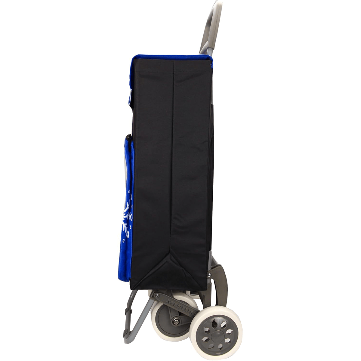 Carro Compra Plegable con Bolsillo Térmico para Congelados, Carro Plegable con Ruedas, Bolsillo Trasero con Cremallera, 2 Compartimentos Extra en Total, Con Capacidad de hasta 54 Litros y 40 Kg de Carga Máxima