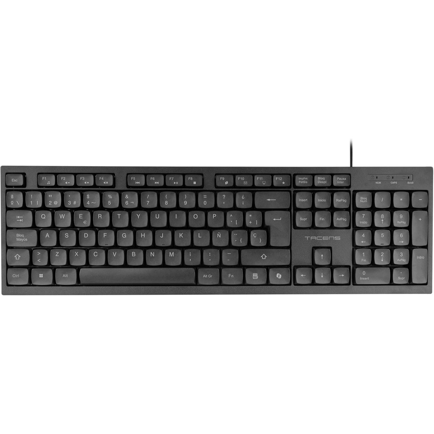 Tacens Anima AK02, Teclado PC Completo, Formato Compacto, Teclas Silenciosas Perfil Bajo, SmartKey Copilot AI, Plug&Play, Windows|Linux|Mac |PS4|PS5|Xbox One|Xbox Series X-S|Switch|Switch 2, Español