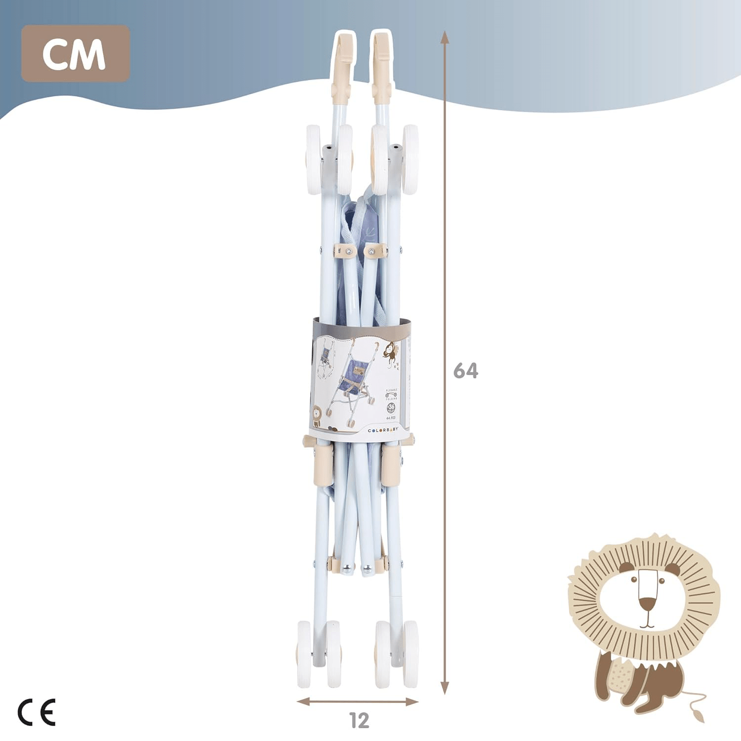 Silla de Juguete para Niños, Silla Plegable con Cinturón para Sujetas al Muñeco, Ideal para Muñecas de 30 y 40cm, Fomenta la Imaginación, la Afectividad y la Sociabilidad, 28 x 42 x 56 cm