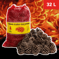 Piñas de Pino para Encendido, Secas y Grandes para Barbacoa, Chimenea, Caldera y Estufa, Piñas Decorativas Naturales, Saco de 32L