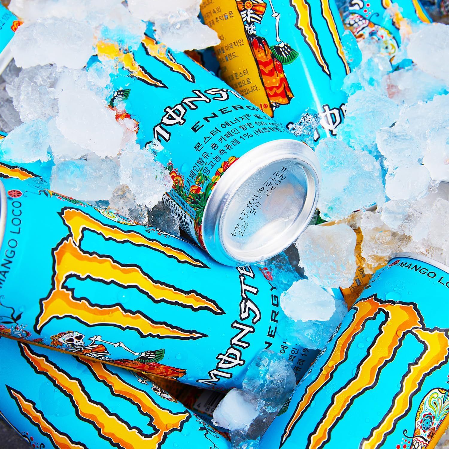 MONSTER ENERGY Mango Loco Bebida Energética, 12/24 Latas de 500ml