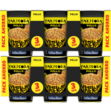 Fideos Orientales Yatekomo Yakisoba Pollo, 93g, Listo en 3 Minutos, Pack Ahorro de 6 Unidades