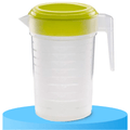 Jarra de Agua con Tapa 1L, Hecha de Plástico Resistente, Asa Ergonómica para Facilitar el Uso, Hermética