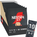 Nescafé 3 en 1, Café Instantáneo con Leche y Azúcar, Dulce y Cremoso, 90 Sobres de Café