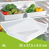 Organizador Nevera, Bandeja para Nevera, Almacenamiento para el Hogar, Caja de Almacenamiento, Apto para Lavavajillas