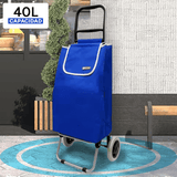 Carro Compra Plegable, Carro Plegable con Ruedas, Gran Capacidad de 40 Litros, 2 Ruedas Grandes Resistentes y Estables, Bolsa Desmontable Facilita Carga y Descarga de tus Compras, Fácil de Limpiar, Alto: 94 cm x Largo: 36 cm x Profundo: 27 cm