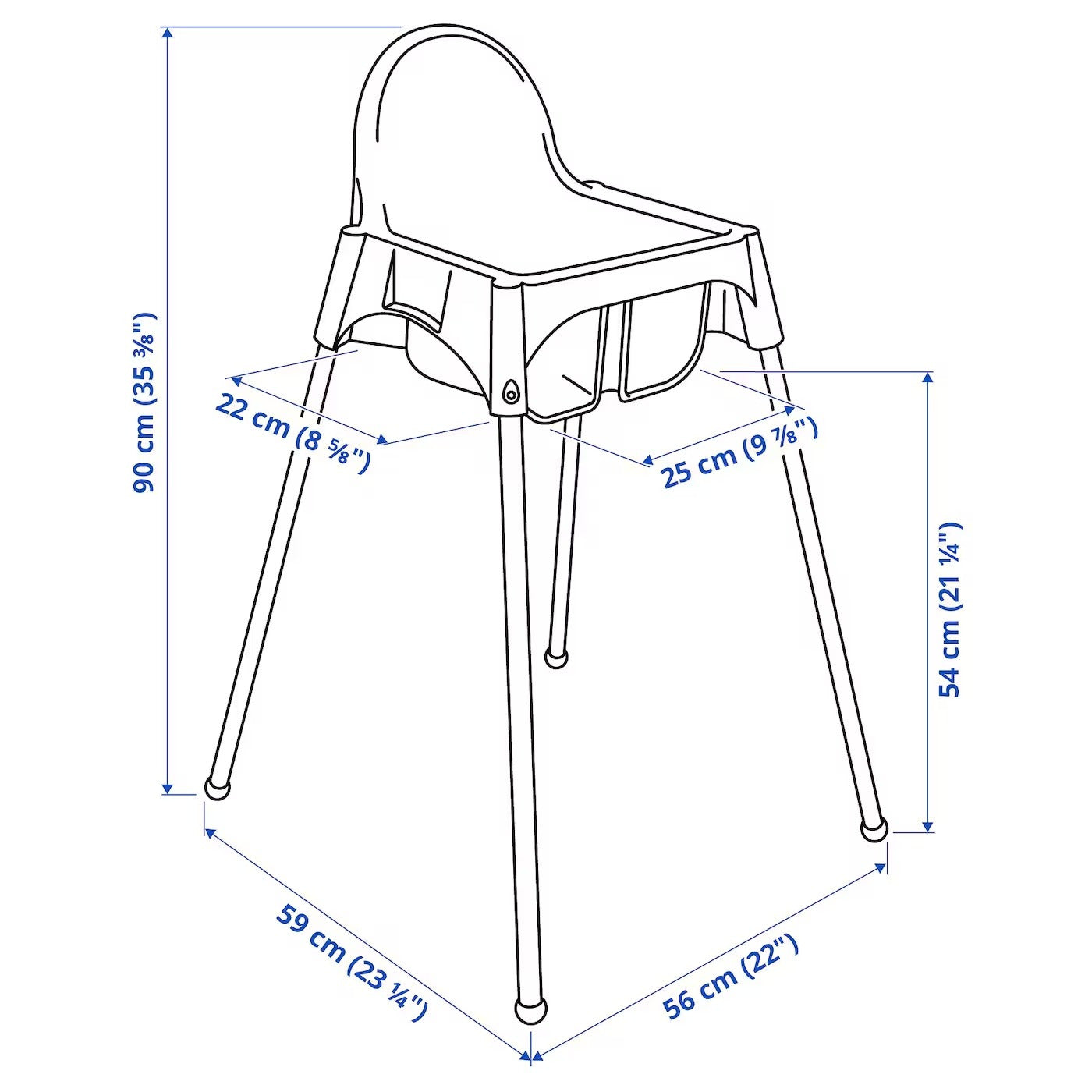Trona Bebe Portátil, Fácil de Desmontar y Transportar, Segura, Estable y Resistente, Incluye Cinturón de Seguridad, Trona Bebé para Comer