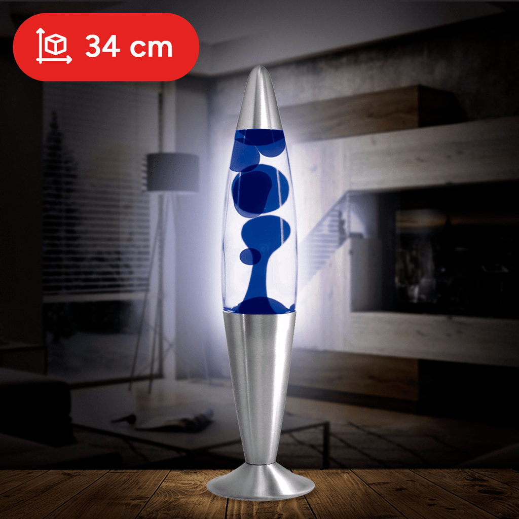 Lámpara de Lava de 34cm de Alto, Lámpara Decorativa con Líquido en Movimiento, Bombilla de 25W, Perfecto para Habitación, Salón, Sala de Estar