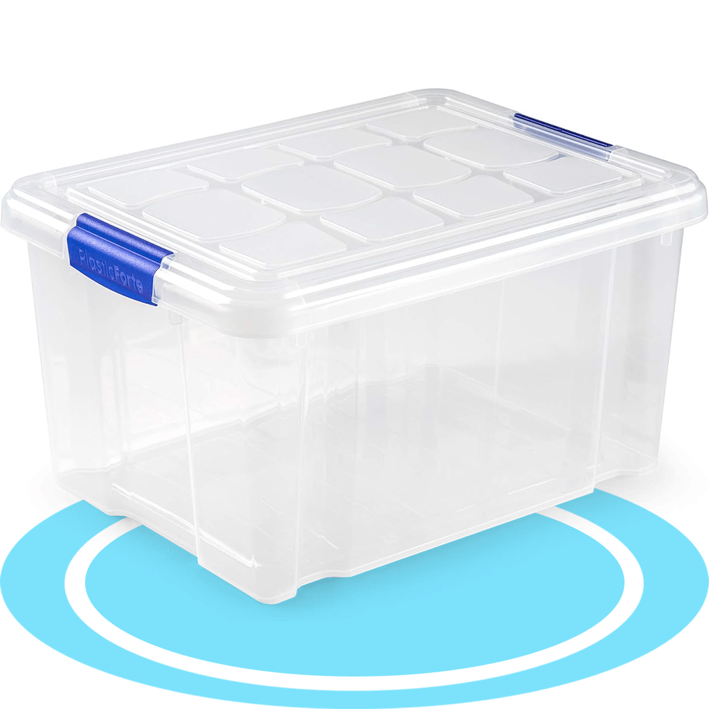 Caja Almacenamiento plástico para Guardar y Ordenar Juguetes, Libros, Documentos, Ropa, Mantas. Cierre Hermético, Gran Capacidad y Resistencia