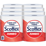 Scottex Papel Cocina Rollo, Papel Cocina Absorbente, Papel Cocina Jumbo, Apto para Múltiples Usos, Con Textura Absorbente y Resistente, Sin Restos de Suciedad
